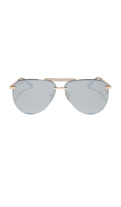 DIFF EYEWEAR Tahoe Sunglasses in Metallic Gold by DIFF EYEWEAR