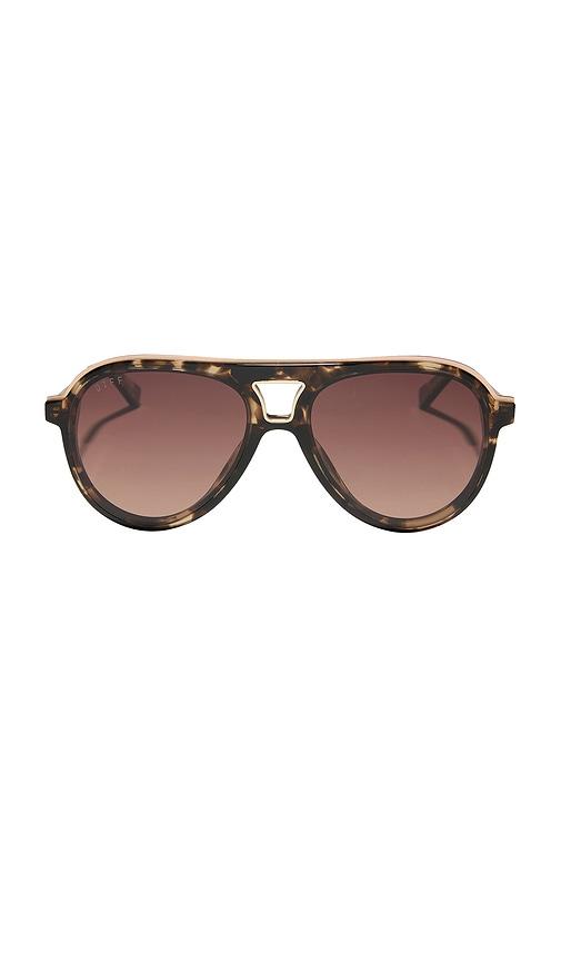 DIFF EYEWEAR Tosca III Sunglasses in Brown by DIFF EYEWEAR