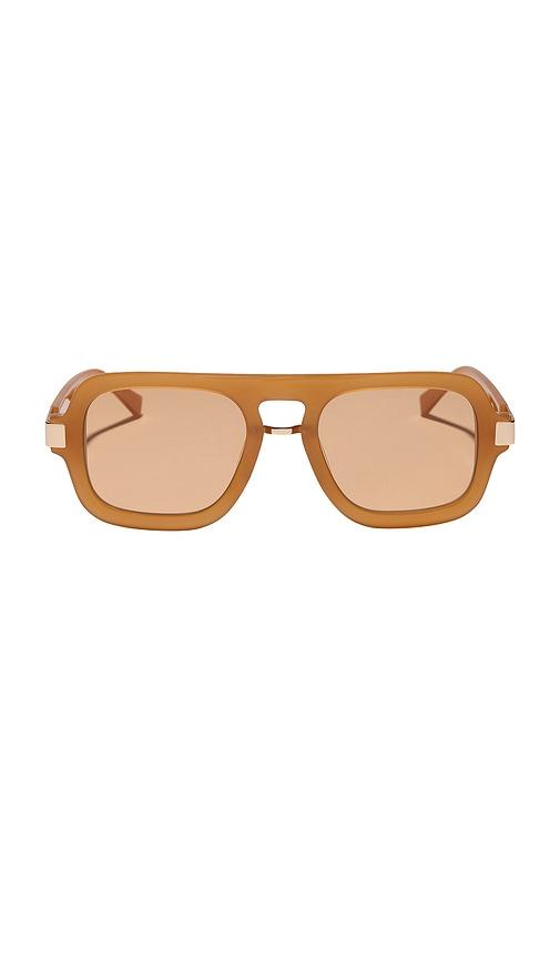 DIFF EYEWEAR X Rachael Kirkconnell Combo Navigator Sunglasses in Orange by DIFF EYEWEAR
