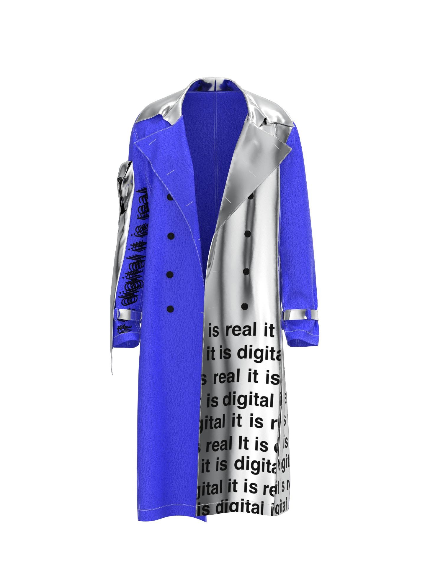 Coat Yves Klein by digital.fashion.princess by DIGITAL.FASHION.PRINCESS