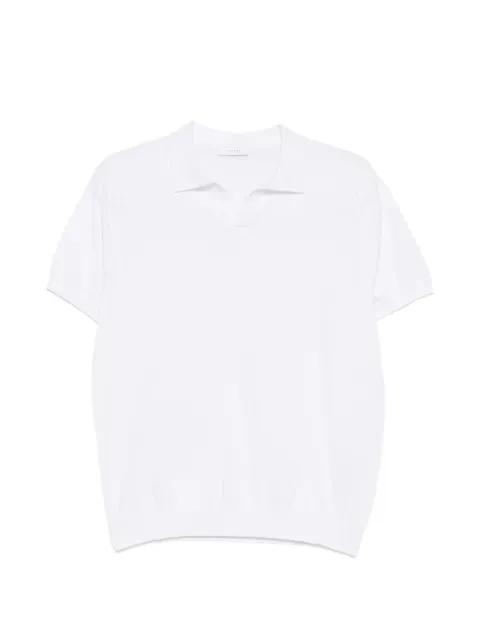 fine-knit V-neck polo shirt by DIKTAT