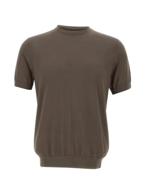 short-sleeve crewneck cotton sweater by DIKTAT