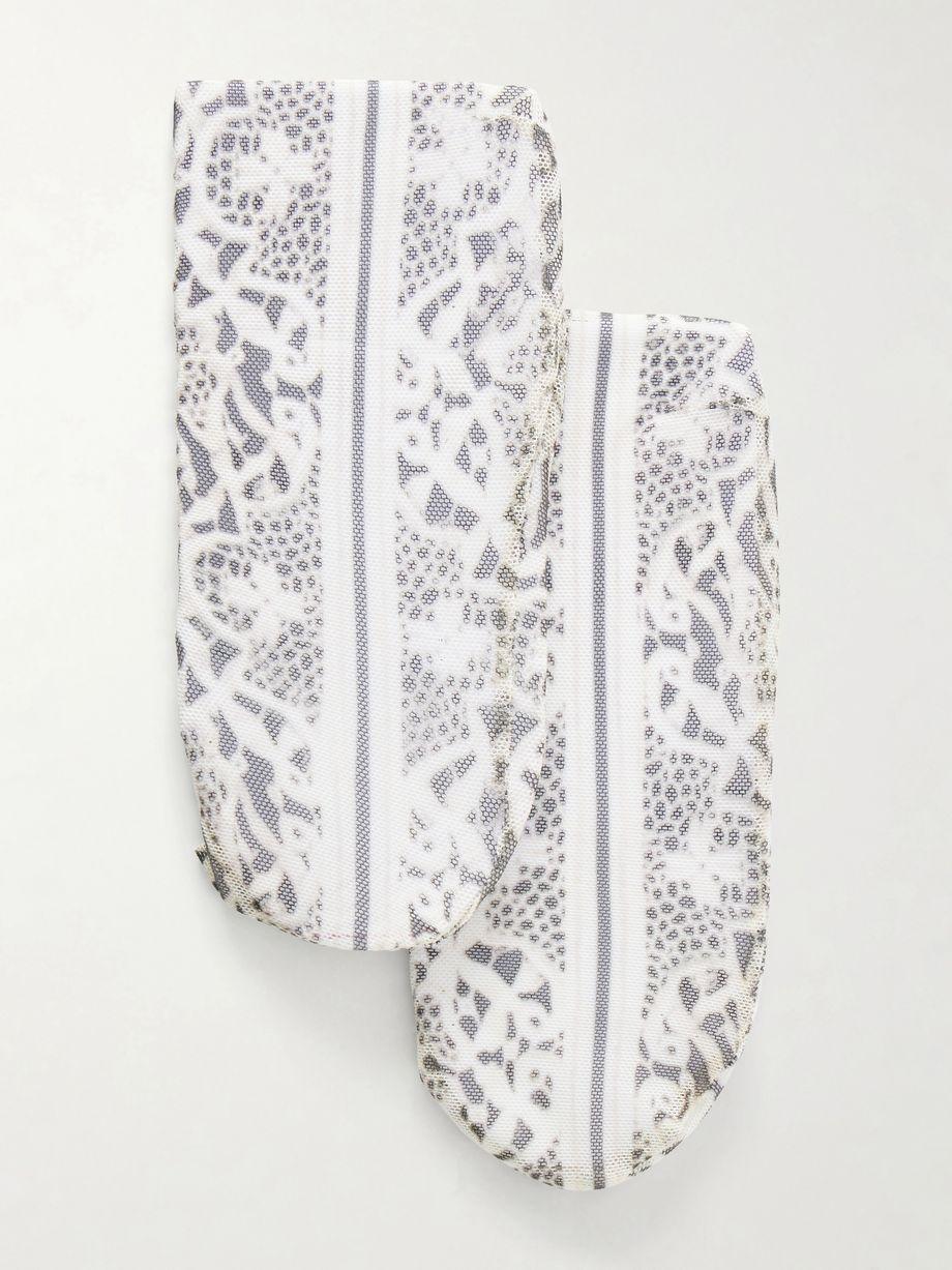 Past Edges lace-effect mesh tights by DILARA FINDIKOGLU