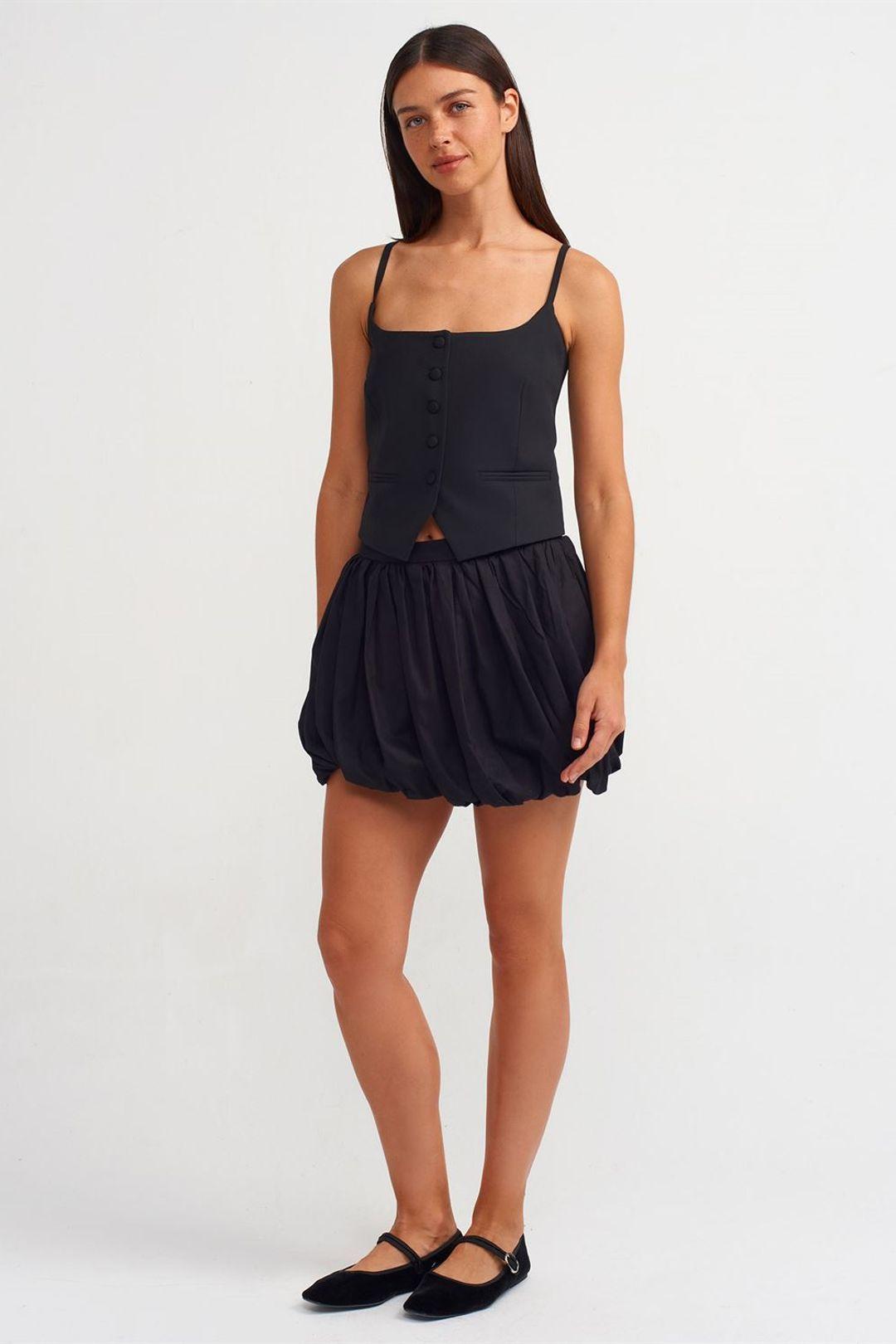 Cotton Poplin Balloon Mini Skirt by DILVIN