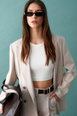 Women's Crepe Blazer Jacket by DILVIN
