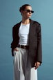 Women's Crepe Blazer Jacket by DILVIN