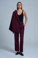 Women's Striped Straight-leg Tailored Trousers by DILVIN