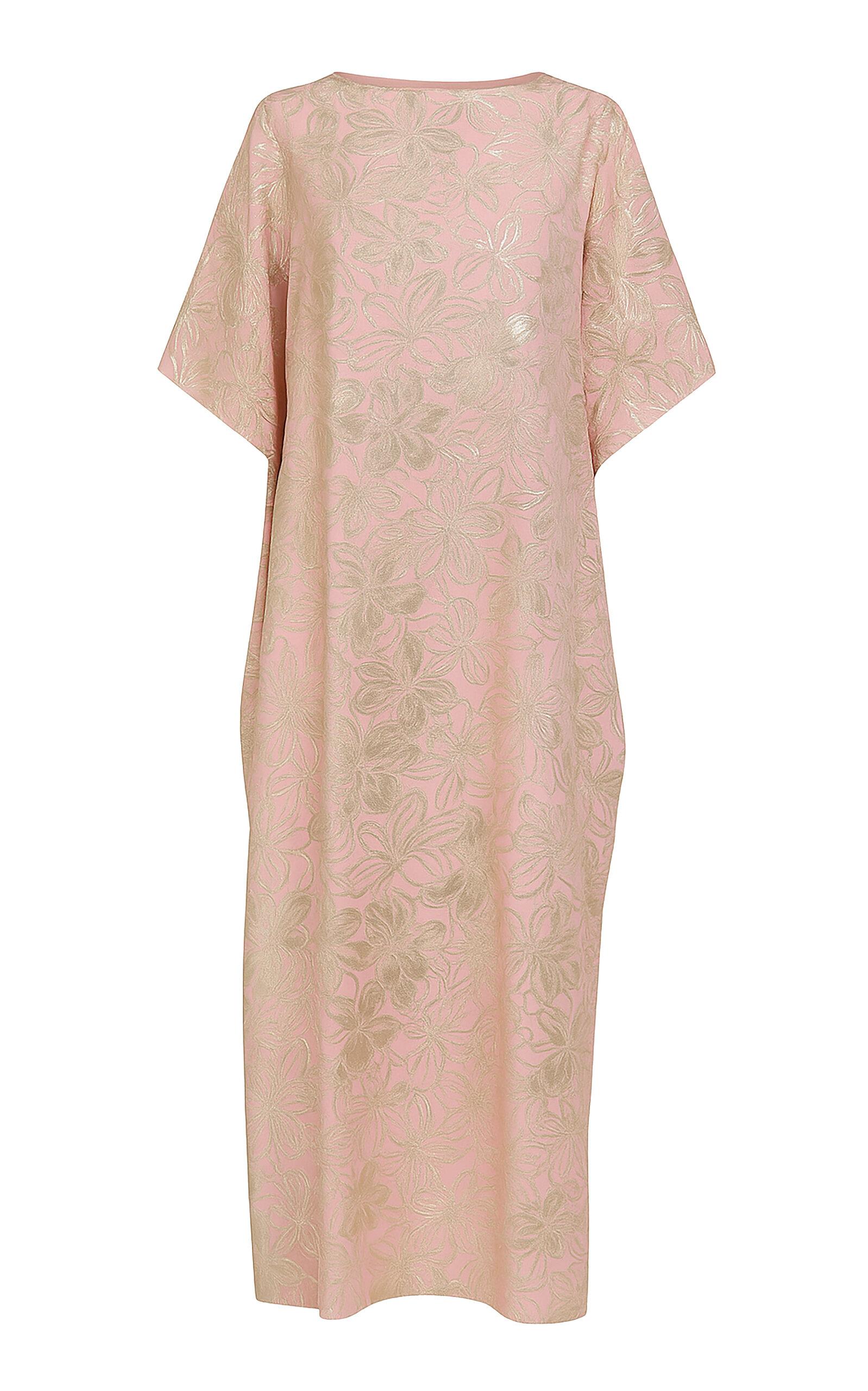 Dima Ayad Metallic Floral-Print Maxi Caftan - Moda Operandi by DIMA AYAD