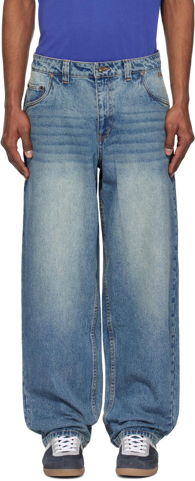 Blue Classic Baggy Jeans by DIME