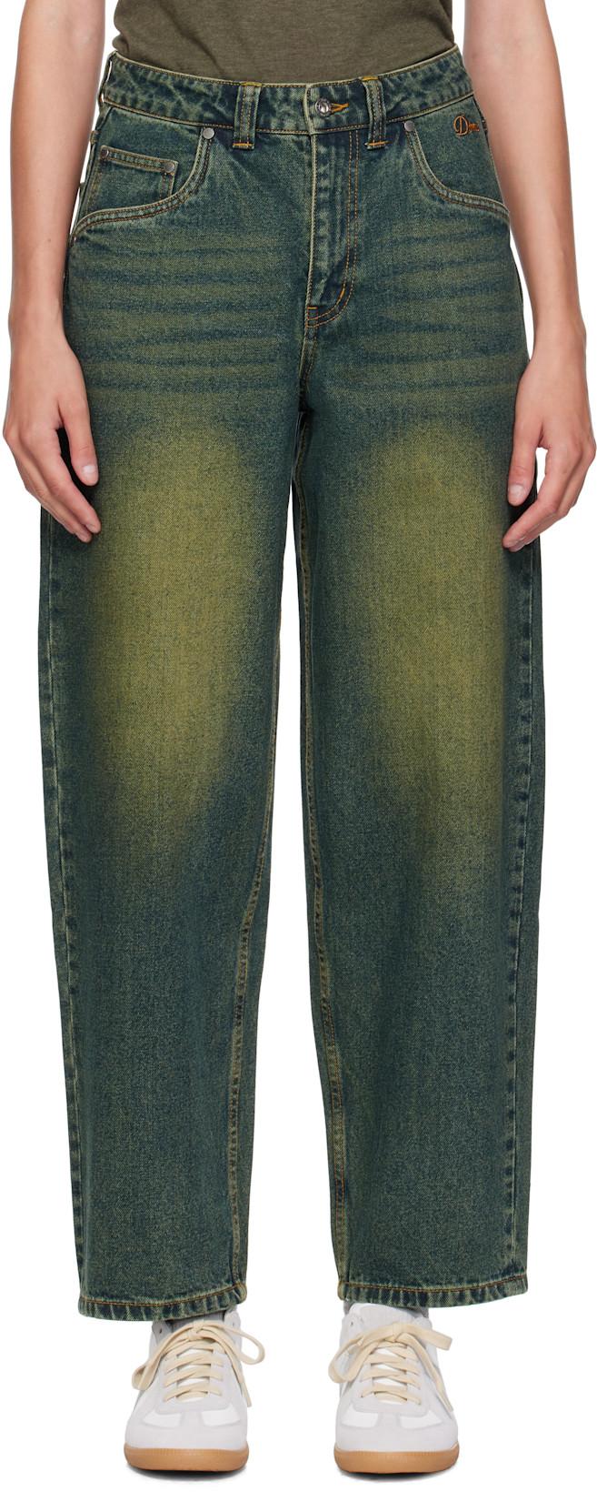 Blue & Green Baggy Jeans by DIME