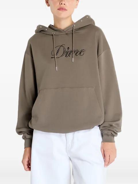 Cursive studded hoodie by DIME