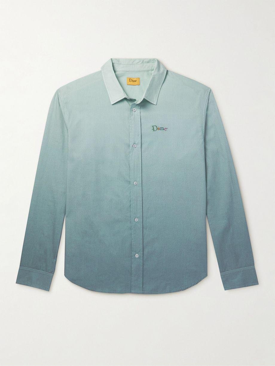 Friends Logo-Embroidered Ombré Cotton Oxford Shirt by DIME