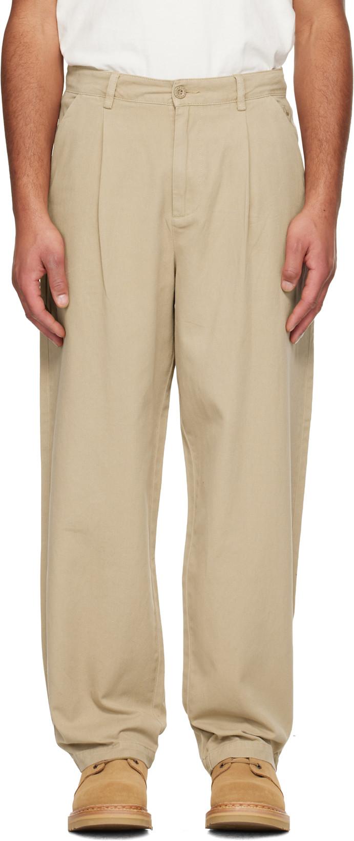 Taupe Baggy Chino Trousers by DIME