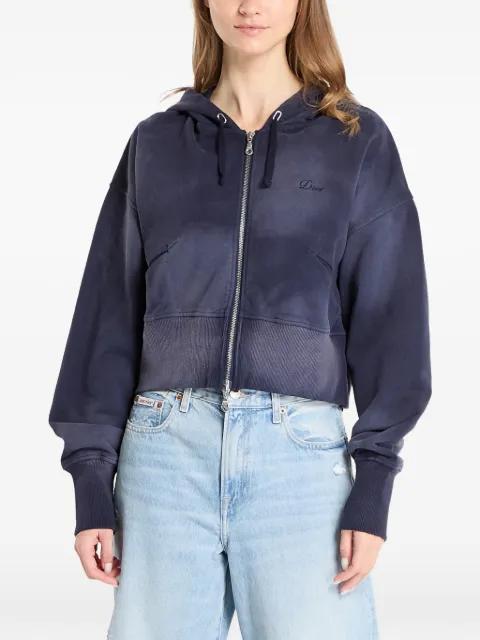 cropped zip-fastening hoodie by DIME