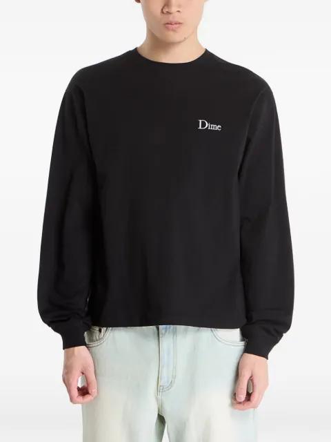 logo-detail long-sleeve top by DIME