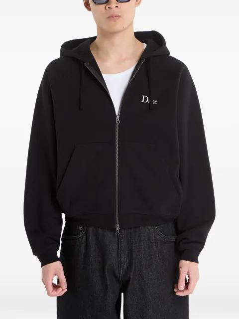 logo-embroidered zip-up hoodie by DIME