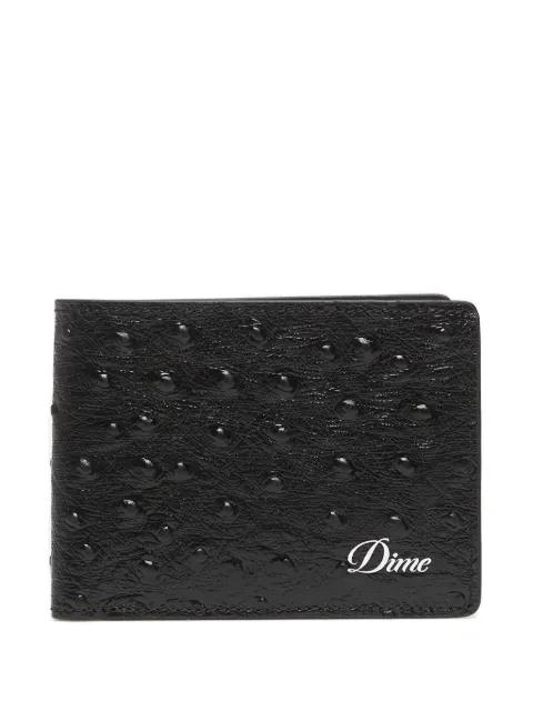 ostrich-effect logo-plaque wallet by DIME