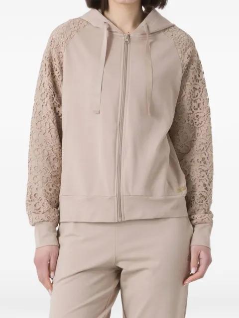 lace-sleeve hoodie by DIMENSIONE DANZA