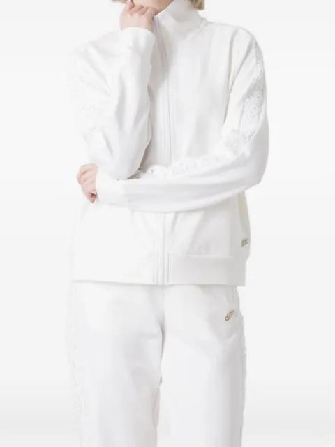 lace-trim zip-up sweater by DIMENSIONE DANZA