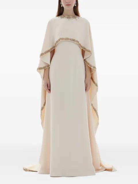cape maxi dress by DINA MELWANI