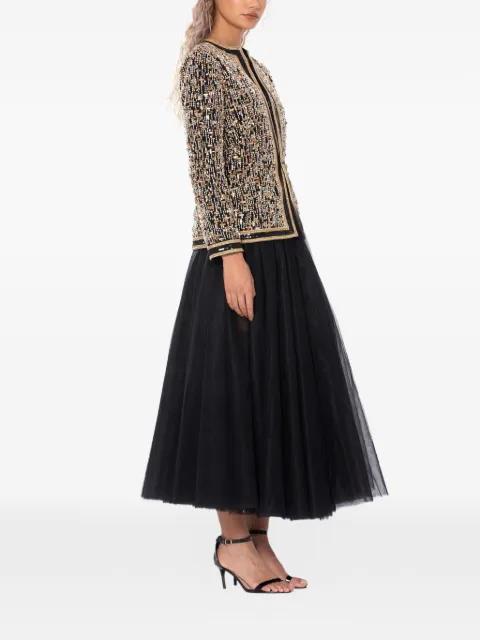 crystal-embellished bead-embroidered jacket by DINA MELWANI