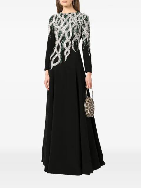 crystal-embellished gown by DINA MELWANI