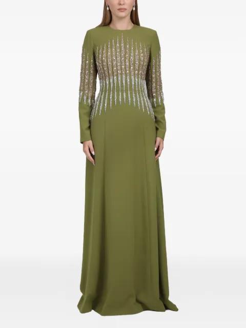 crystal-embellished maxi dress by DINA MELWANI