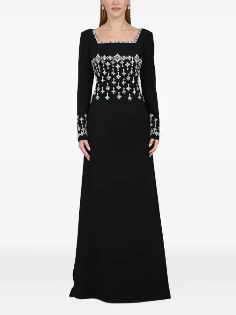 crystal-embellished maxi dress by DINA MELWANI