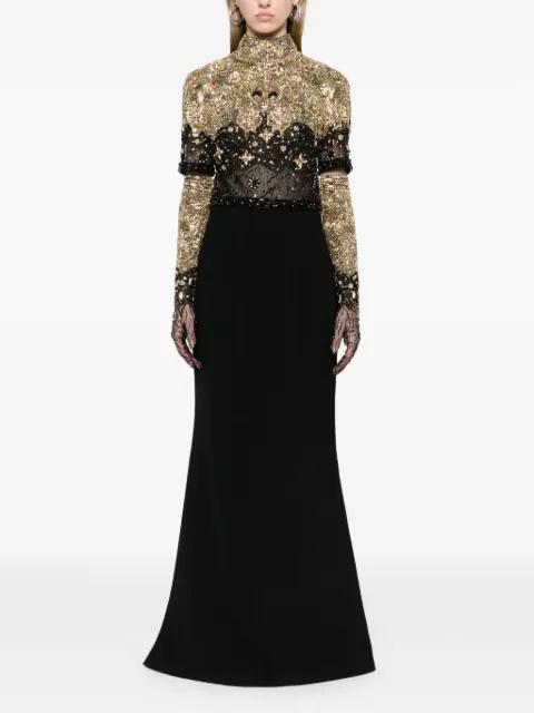 crystal-embellished maxi gown by DINA MELWANI