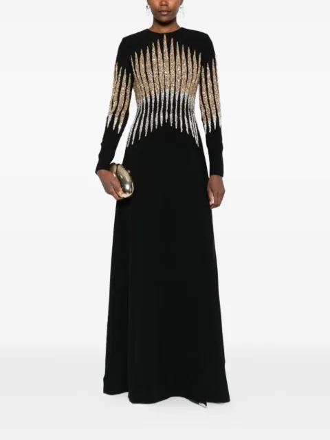 crystal-embellishment gown by DINA MELWANI