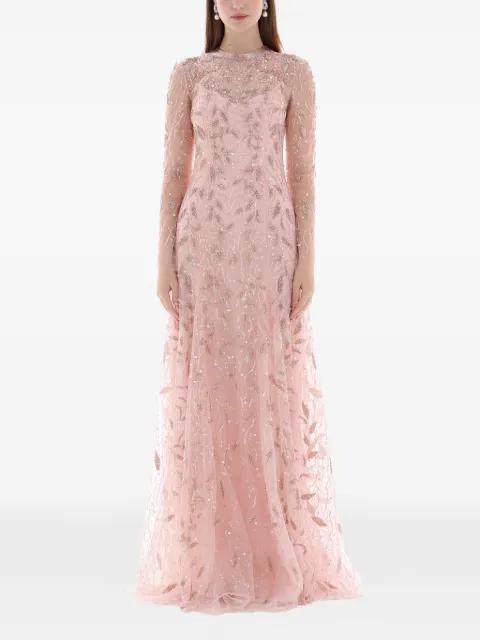 crystal-embroidered maxi dress by DINA MELWANI