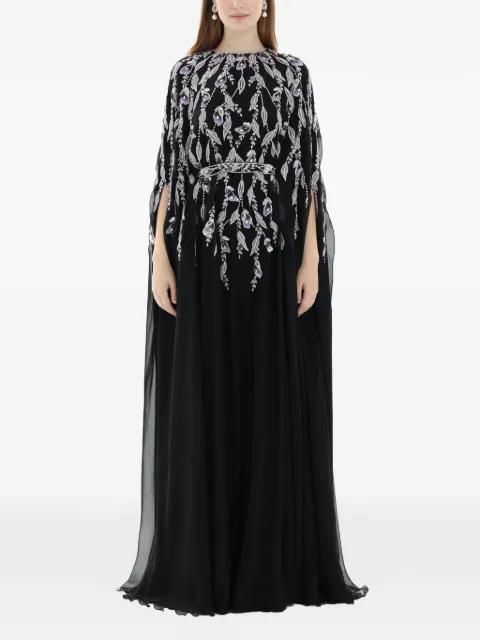 embellished belted maxi dress by DINA MELWANI