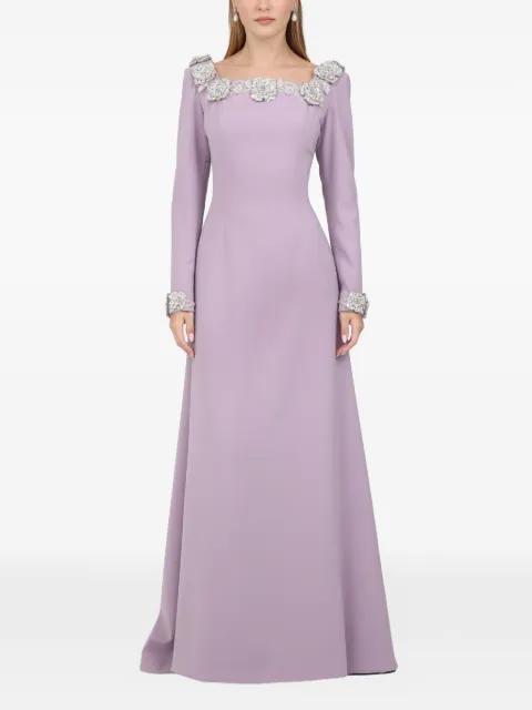 floral-embellished maxi dress by DINA MELWANI