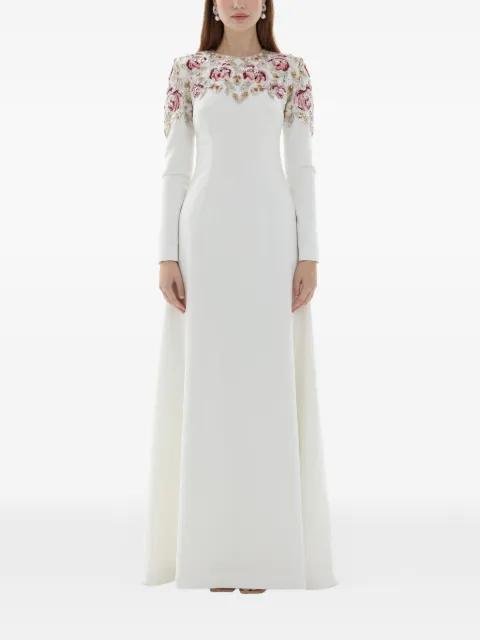 long-sleeves maxi dress by DINA MELWANI