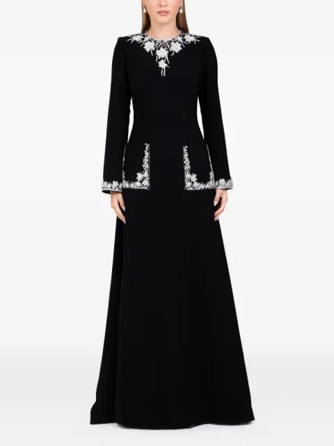 long-sleeves maxi dress by DINA MELWANI