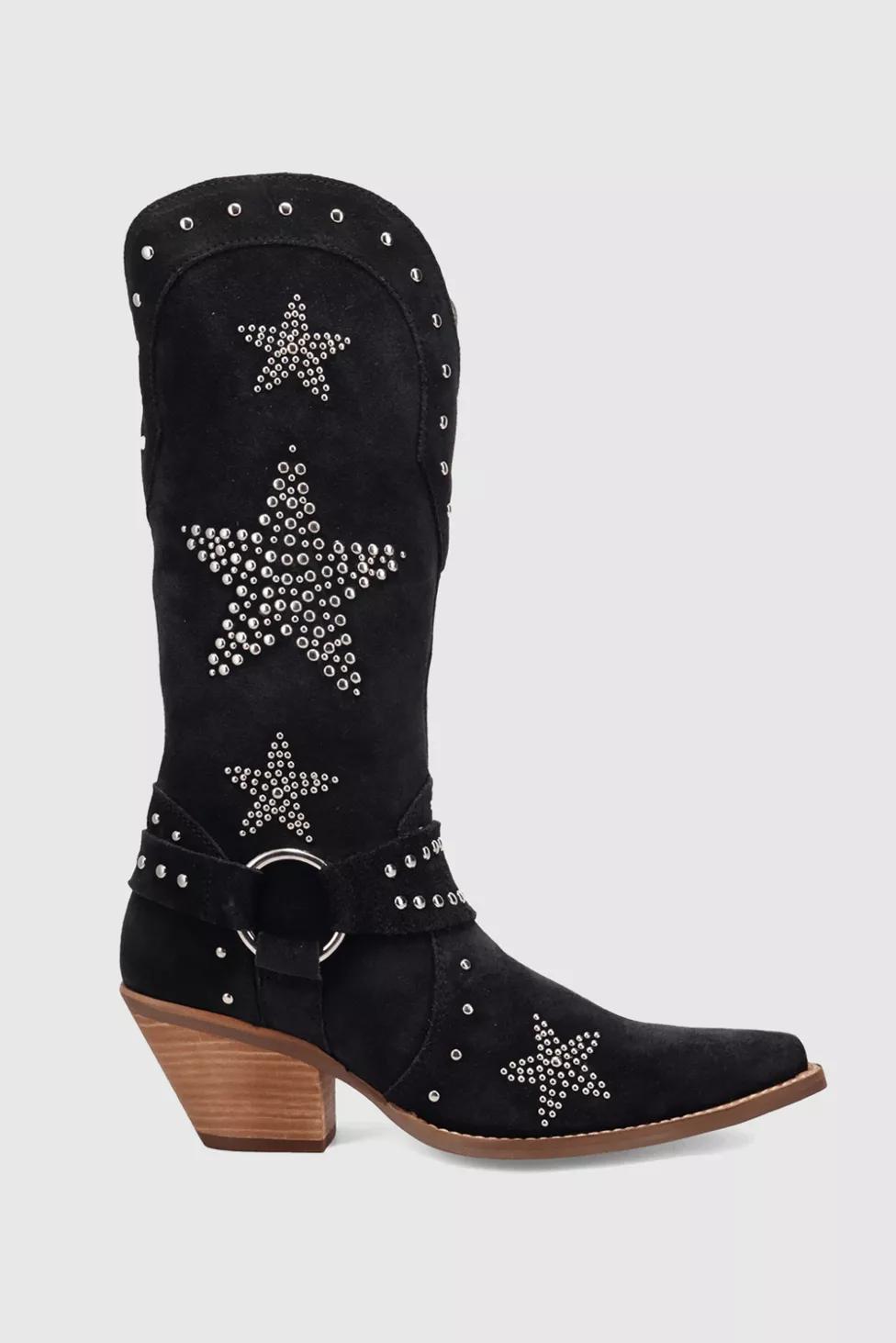 Dingo Lucky Stars Suede Leather Cowboy Boot by DINGO