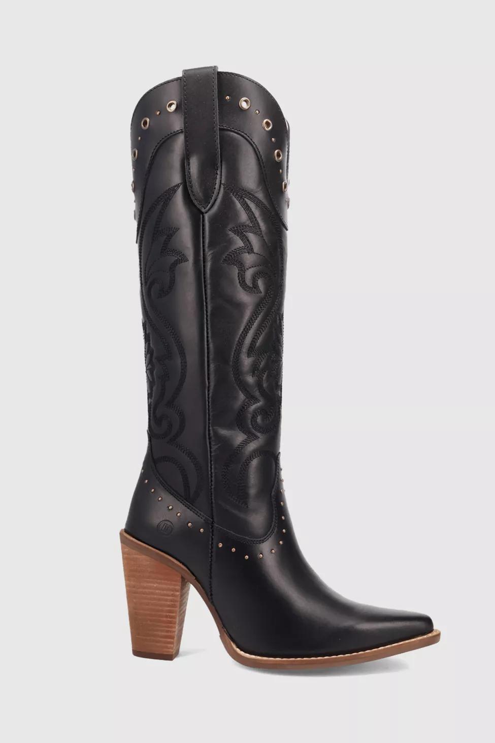 Dingo Rock N' Rebel Leather Studded Cowboy Boot by DINGO