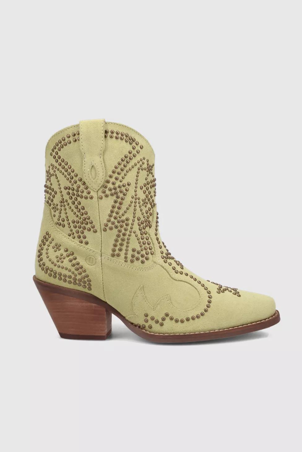 Dingo Seein' Stars Studded Suede Cowboy Bootie by DINGO