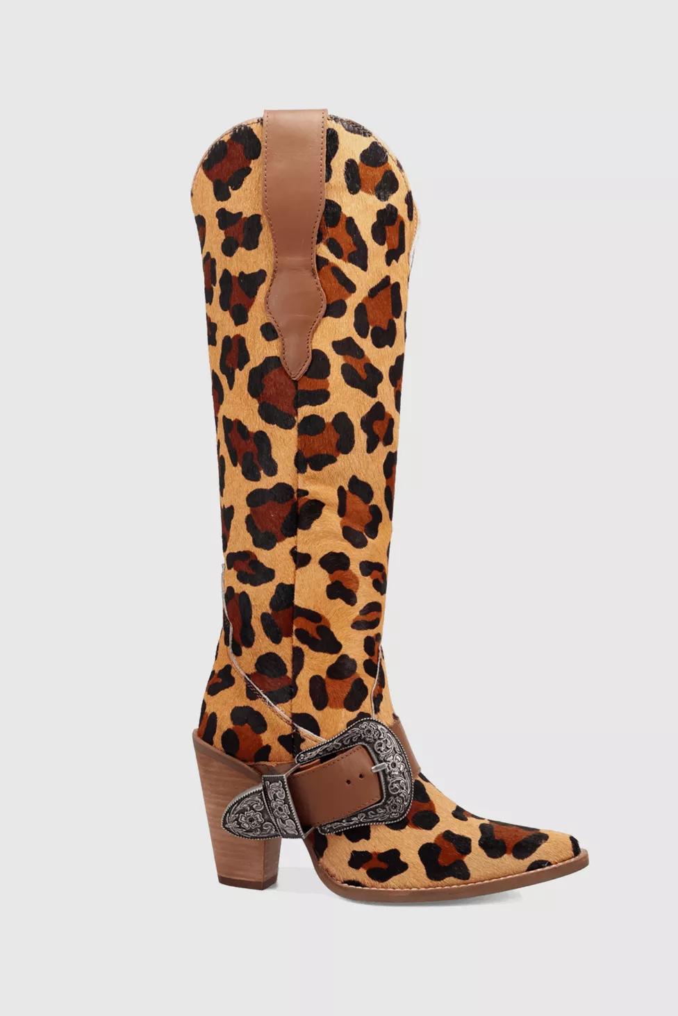 Dingo Spur Crazy Buckled Leather Cowboy Boot by DINGO