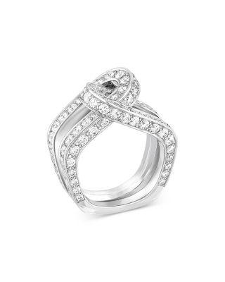 18K White Gold Maillon Diamond Ring by DINH VAN