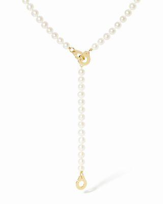 18K Yellow Gold Menottes Dinh Van Freshwater Pearl Lariat Necklace by DINH VAN