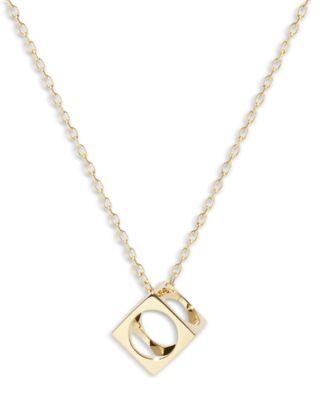 Open Cube Pendant Necklace in 18K Yellow Gold by DINH VAN Open Cube Pendant Necklace in 18K Yellow Gold by DINH VAN