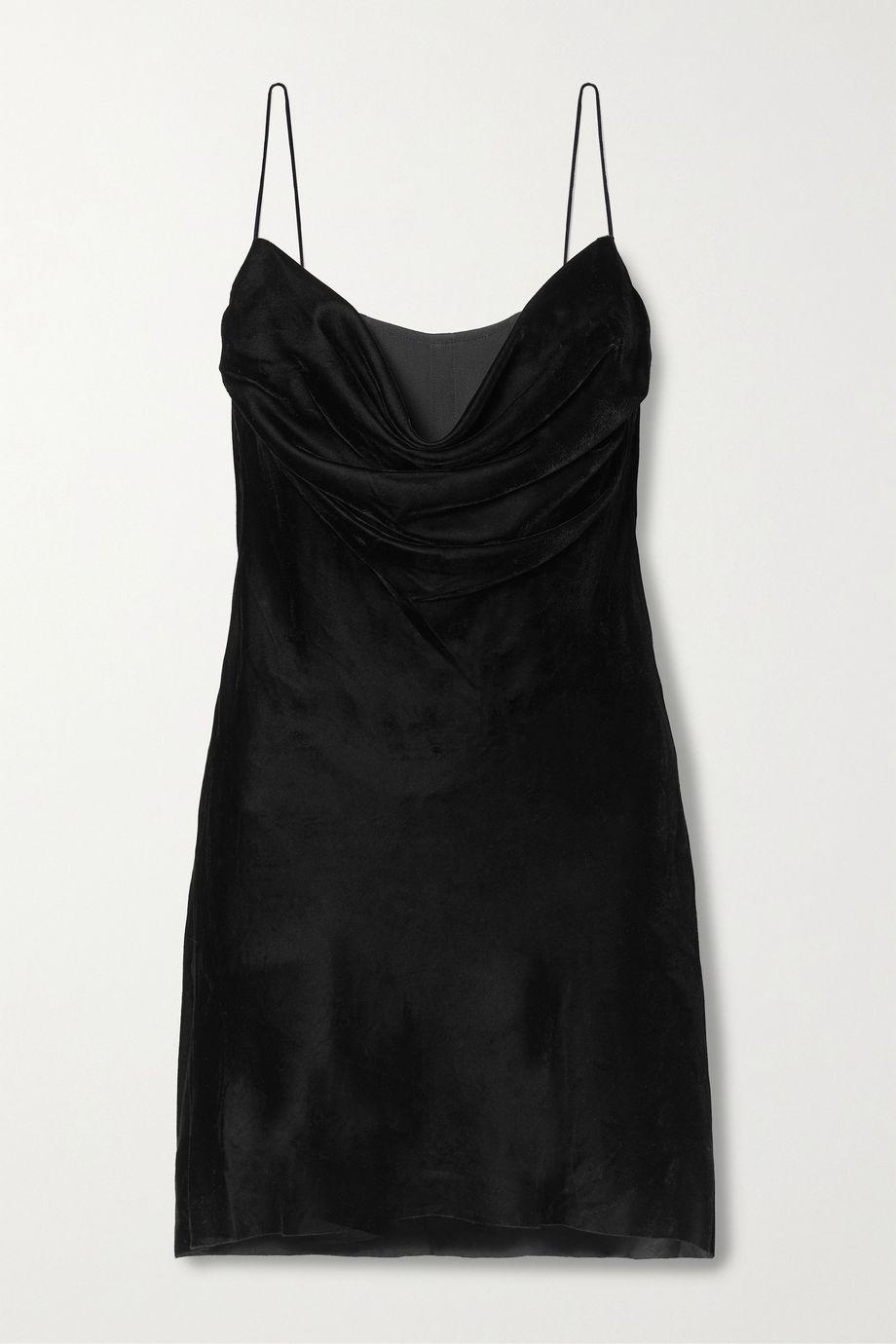 Architrave layered velvet and tulle mini dress by DION LEE