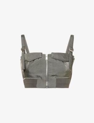 Aviator square-neck shell top by DION LEE