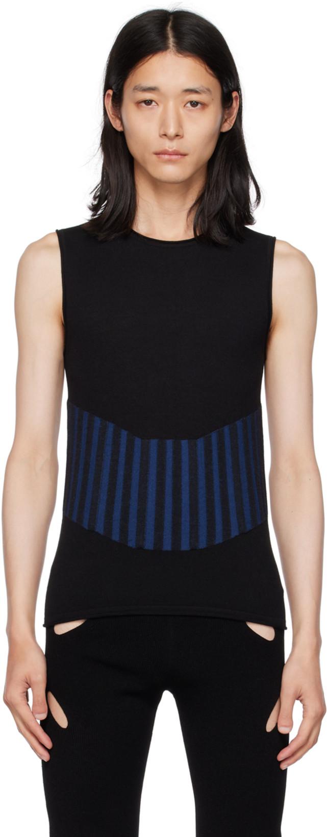 Black Bone Tank Top by DION LEE