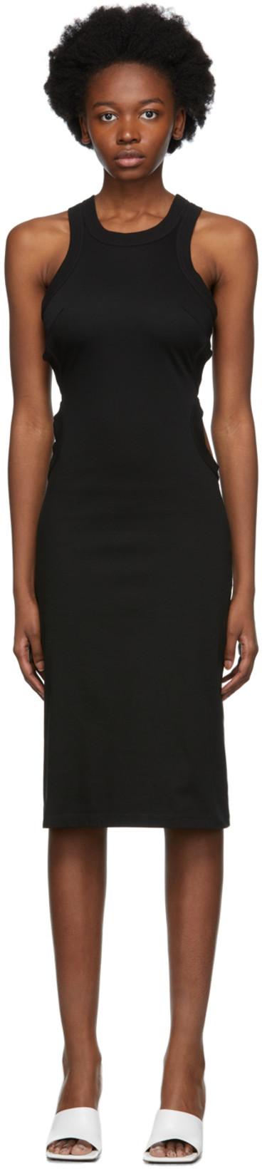 Black Jersey Tank Dress by DION LEE