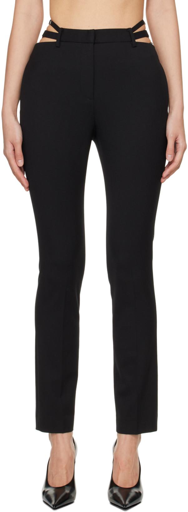 Black Lingerie Trousers by DION LEE