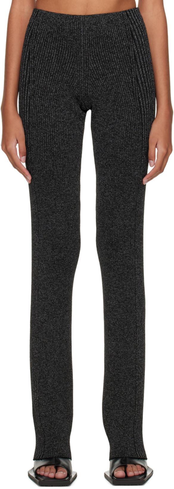 Black Reflective Lounge Pants by DION LEE