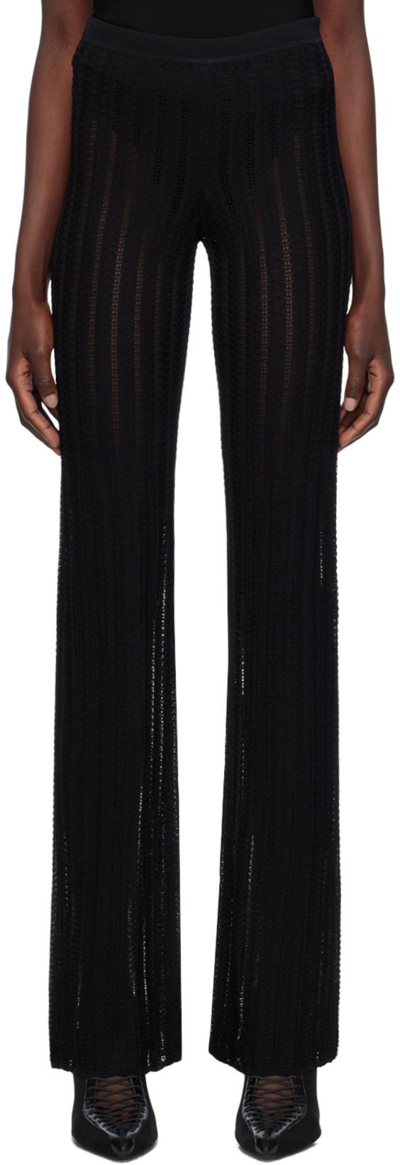 Black Snakeskin Trousers by DION LEE