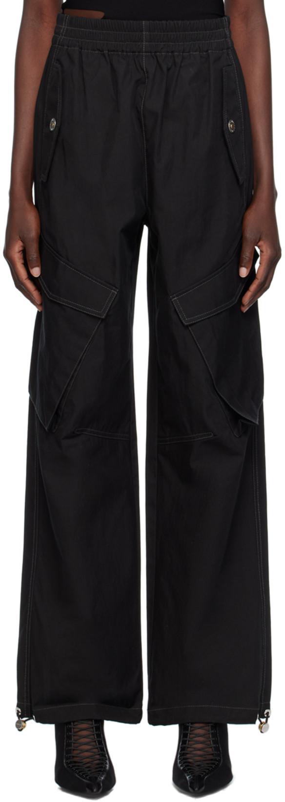 Black Snap Trousers by DION LEE